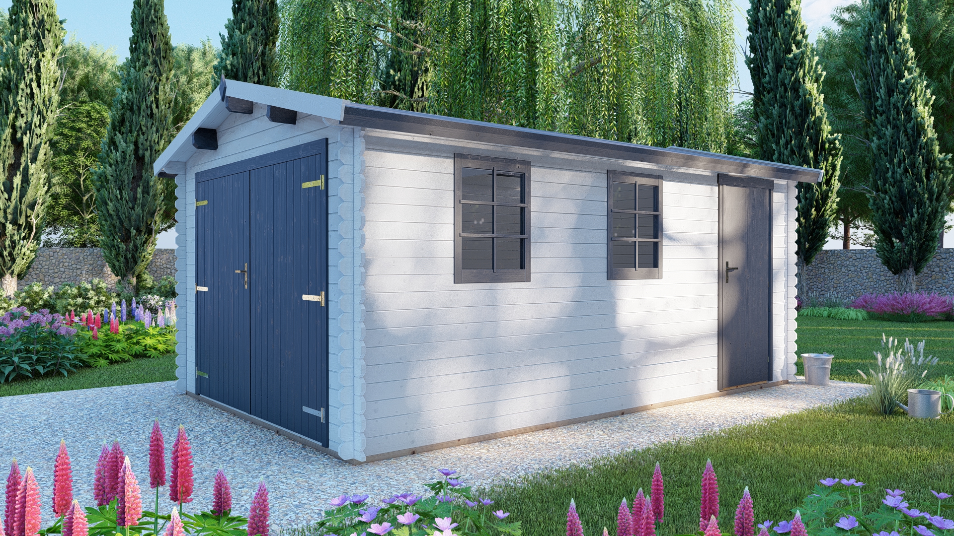 Houten garage 28 mm NWH Aurich 28040 Houten garage 28 mm Venlo 28040 - Afbeelding 1