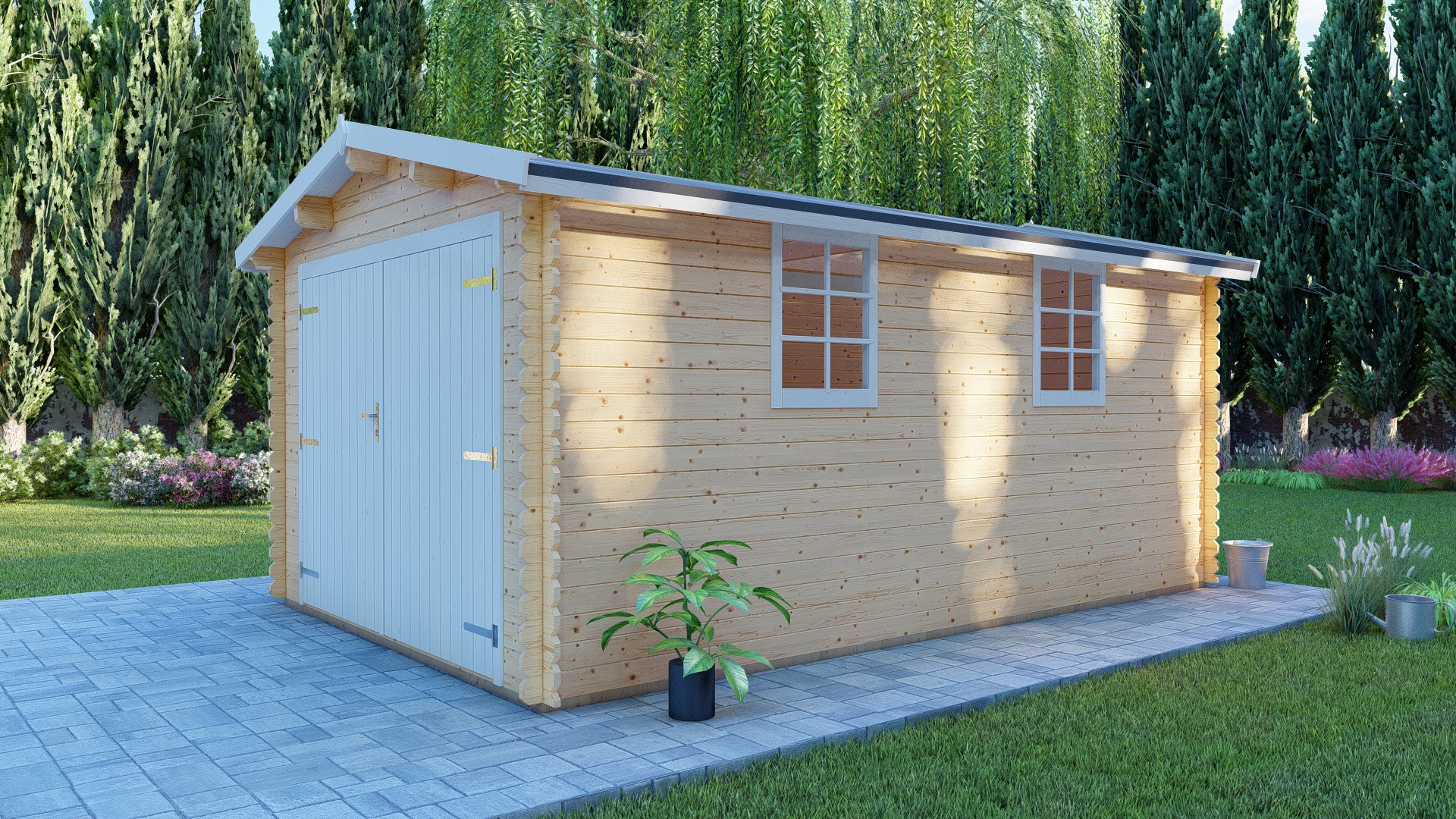 Houten garage 28 mm NWH Emmen 28030 Houten garage 28 mm Emmen 28030 - Afbeelding 1