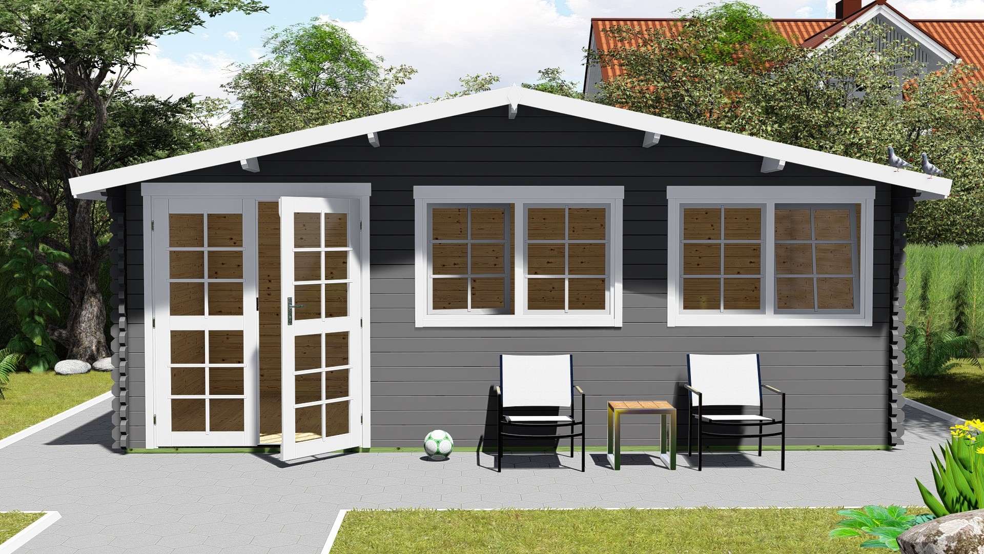 Tuinhuisje 40 mm NWH Regensburg 40053 Tuinhuis 40 mm Utrecht 40053 - Afbeelding 1