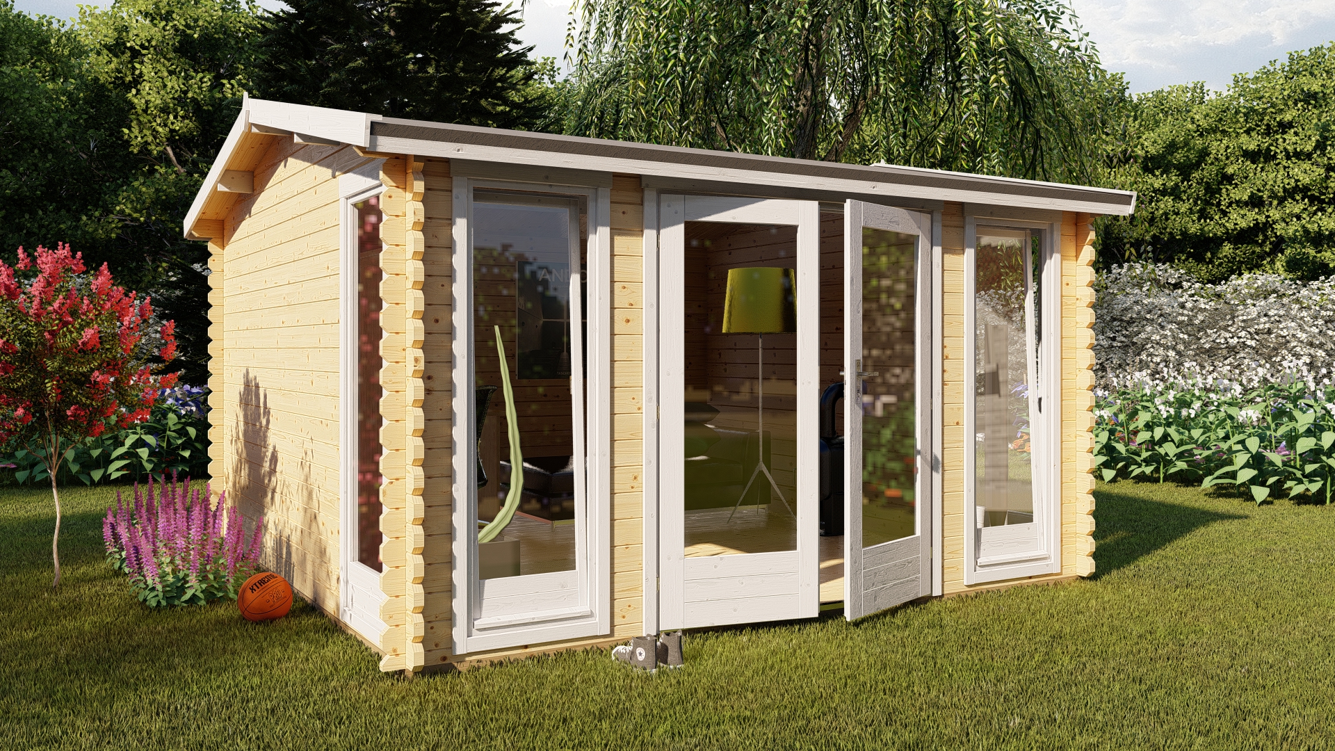 Tuinhuisje 40 mm NWH Werne 40038 Tuinhuis 40 mm Delft 40038 - Afbeelding 1