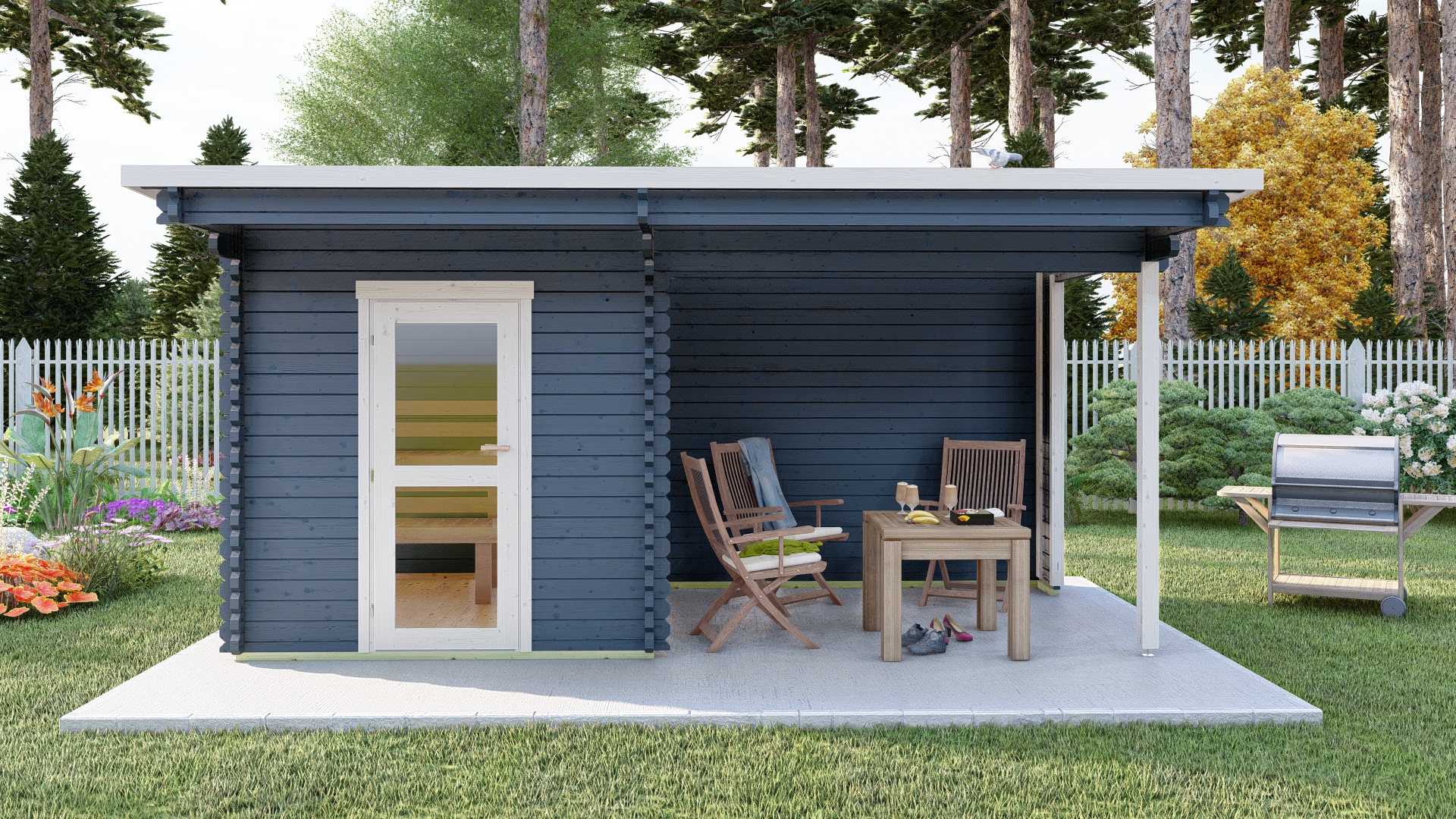 Tuinsauna 45 mm NWH Frankfurt 45008 Tuinsauna 45 mm Breda 45008 - Afbeelding 1
