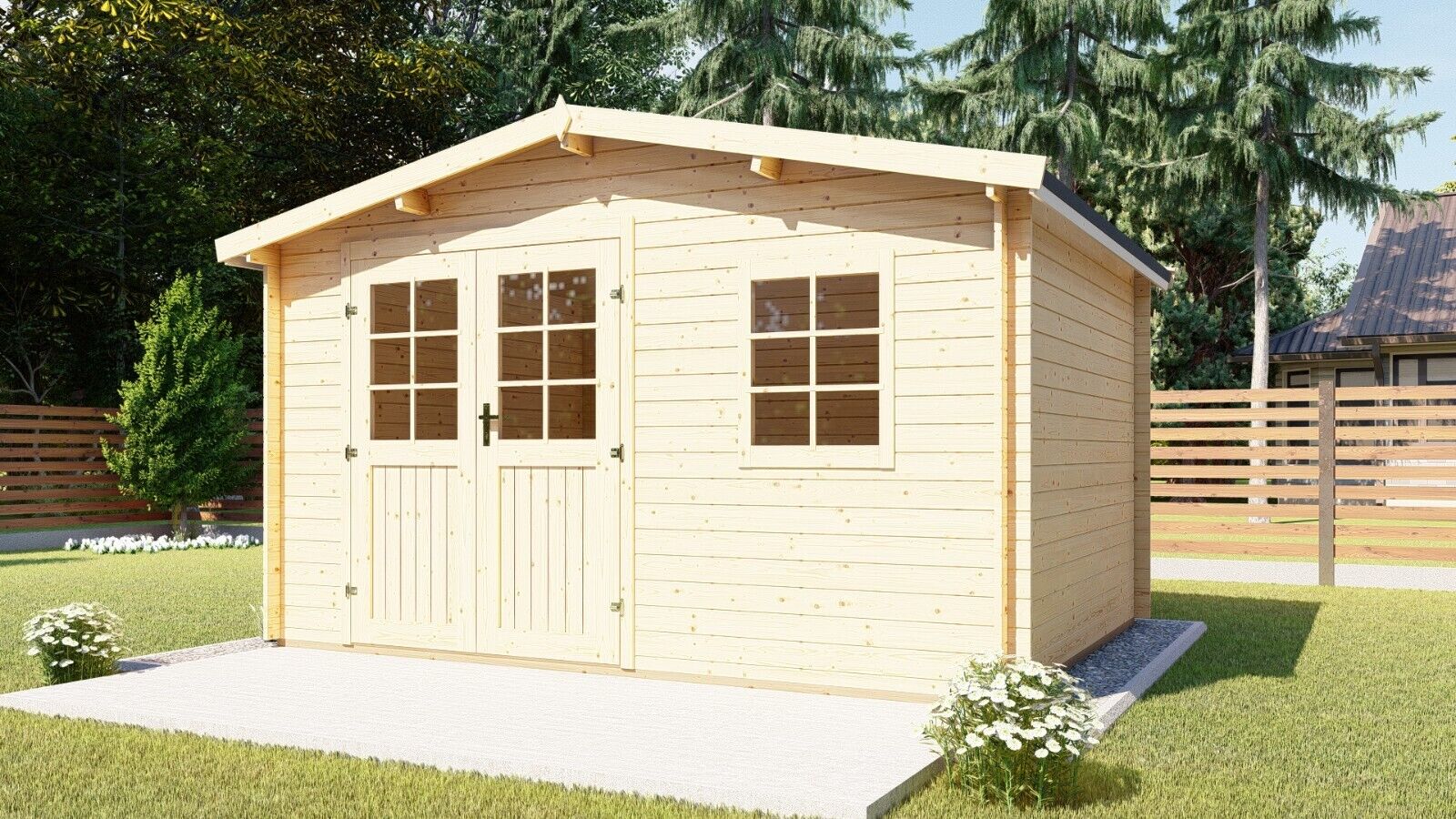 Tuinhuisje 28 mm NWH Leo 28017 Tuinhuis 28 mm Almelo 28017 - Afbeelding 1